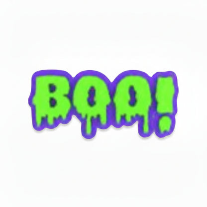Sello embosser Vallia Repostería con diseño BOO! estilo slime para decorar fondant y galletas de Halloween