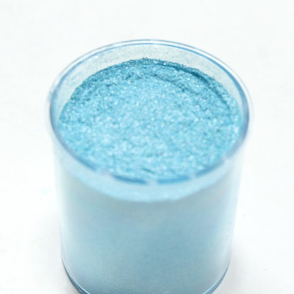Vallia Repostería turquoise edible luster dust in a 10g jar with a fine shimmering metallic finish for cake decorating